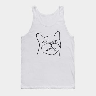 Shocked Funny Cat Tank Top